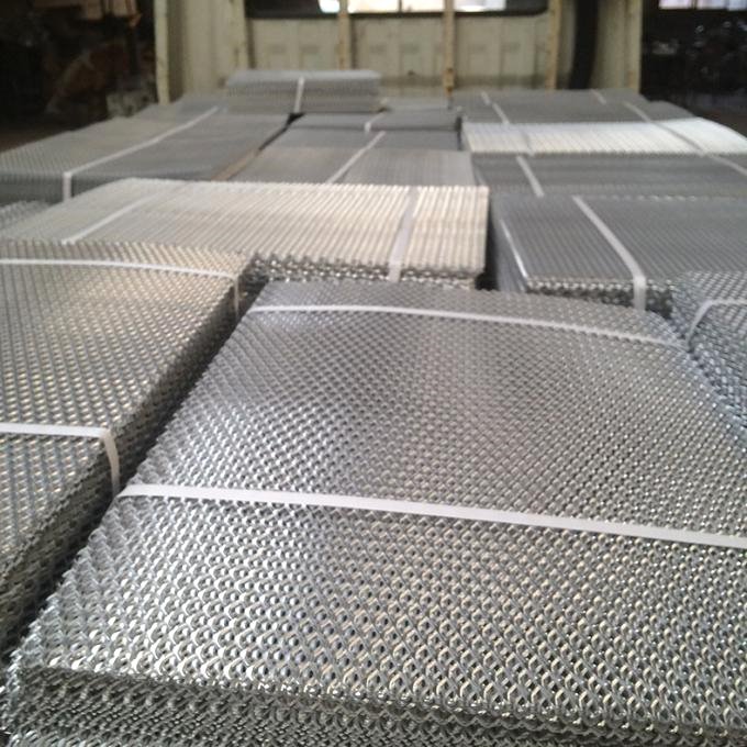 Expanded metal mesh material and finish options
