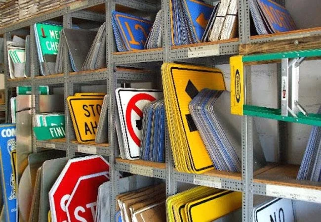 Traffic signs product photo for QY Metal Tech project RFQ review