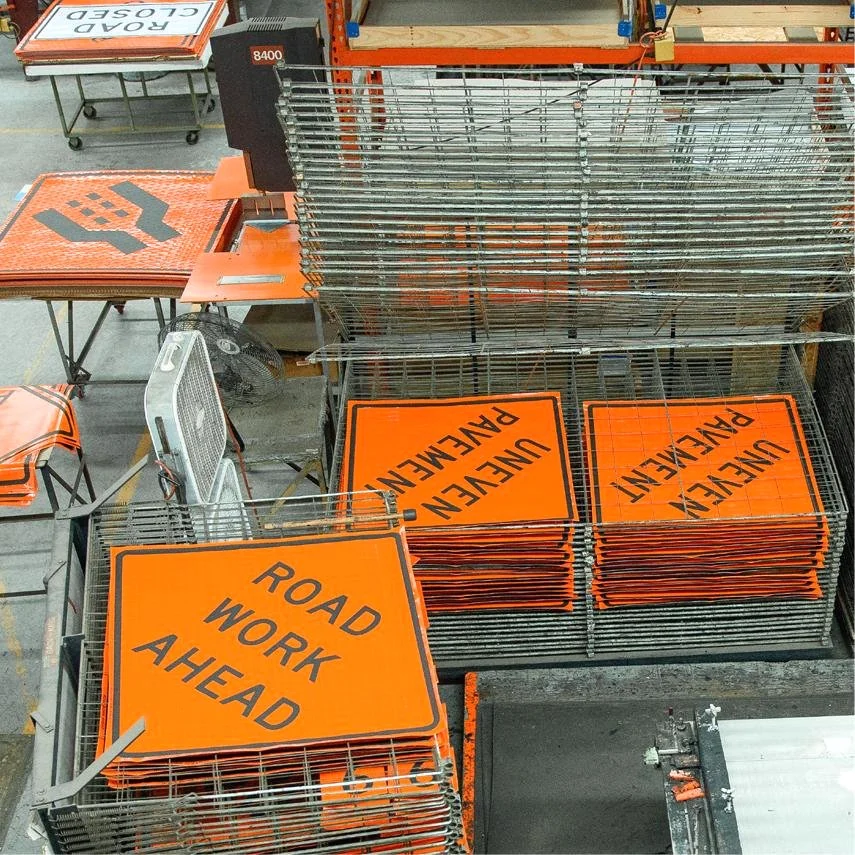 Traffic signs product photo for QY Metal Tech project RFQ review