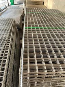 Welded wire mesh panel close-up