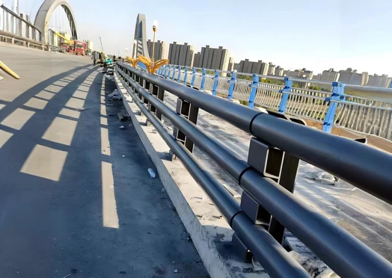 Municipal guardrail panel and post reviewed for height fixing method finish and RFQ details